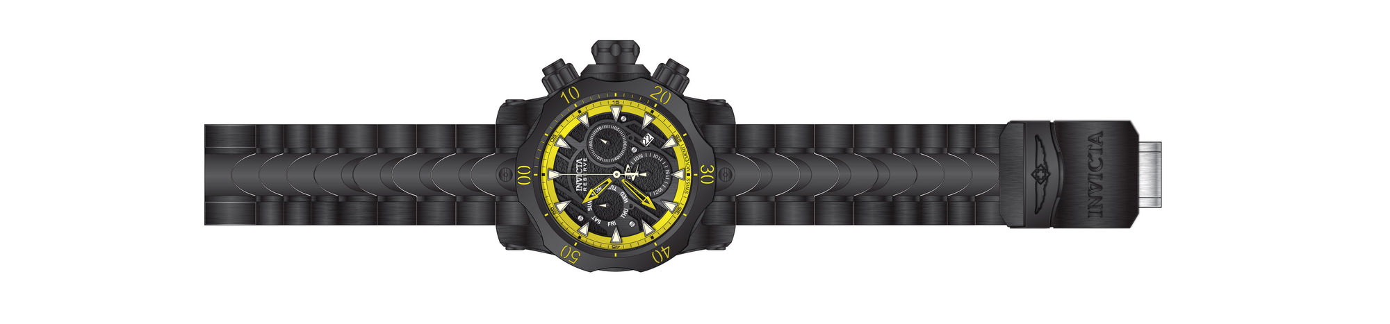 Band for Invicta Reserve Venom Men Black Label 32943