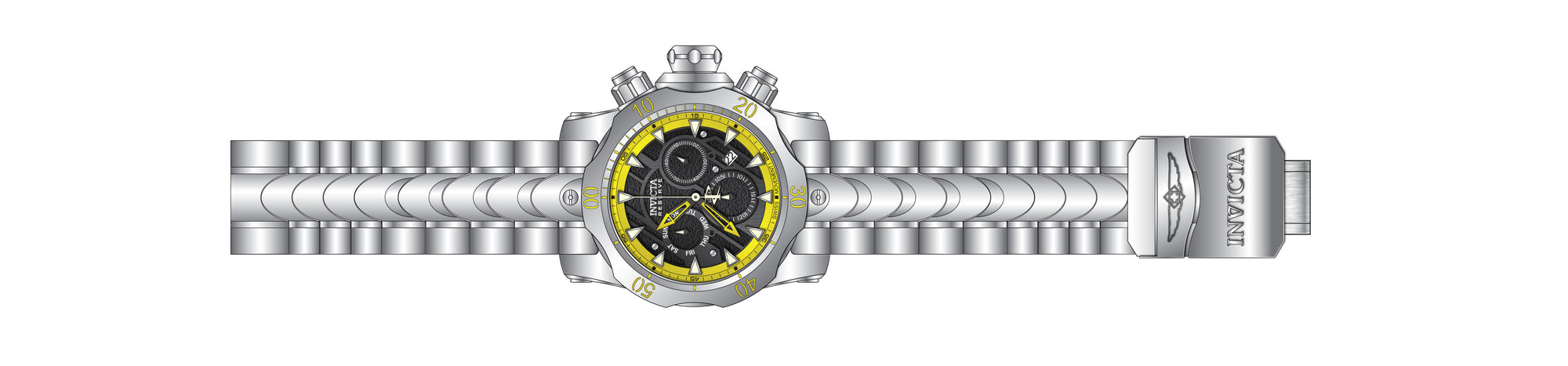 Band for Invicta Reserve Venom Men Platinum Label, Multiple Options 32946