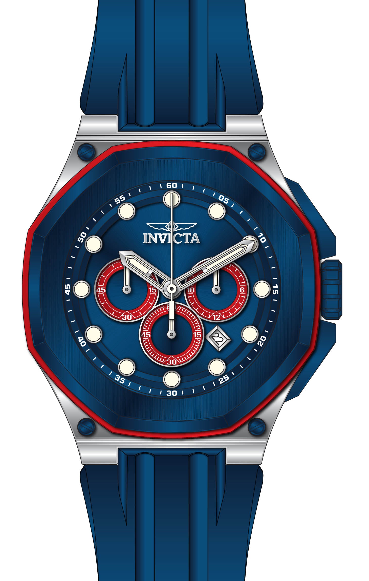 Band For Invicta Akula  Men 46148