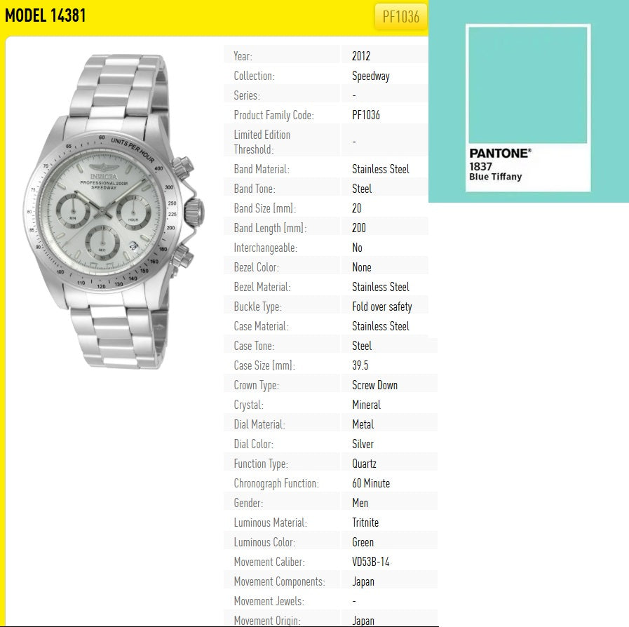Band For Invicta Speedway  Men 49800