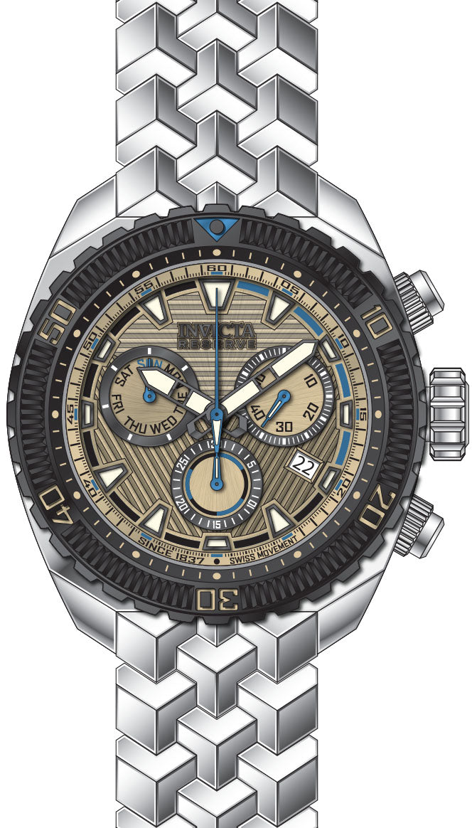 Band For Invicta Reserve Ocean Warrior Men 50836