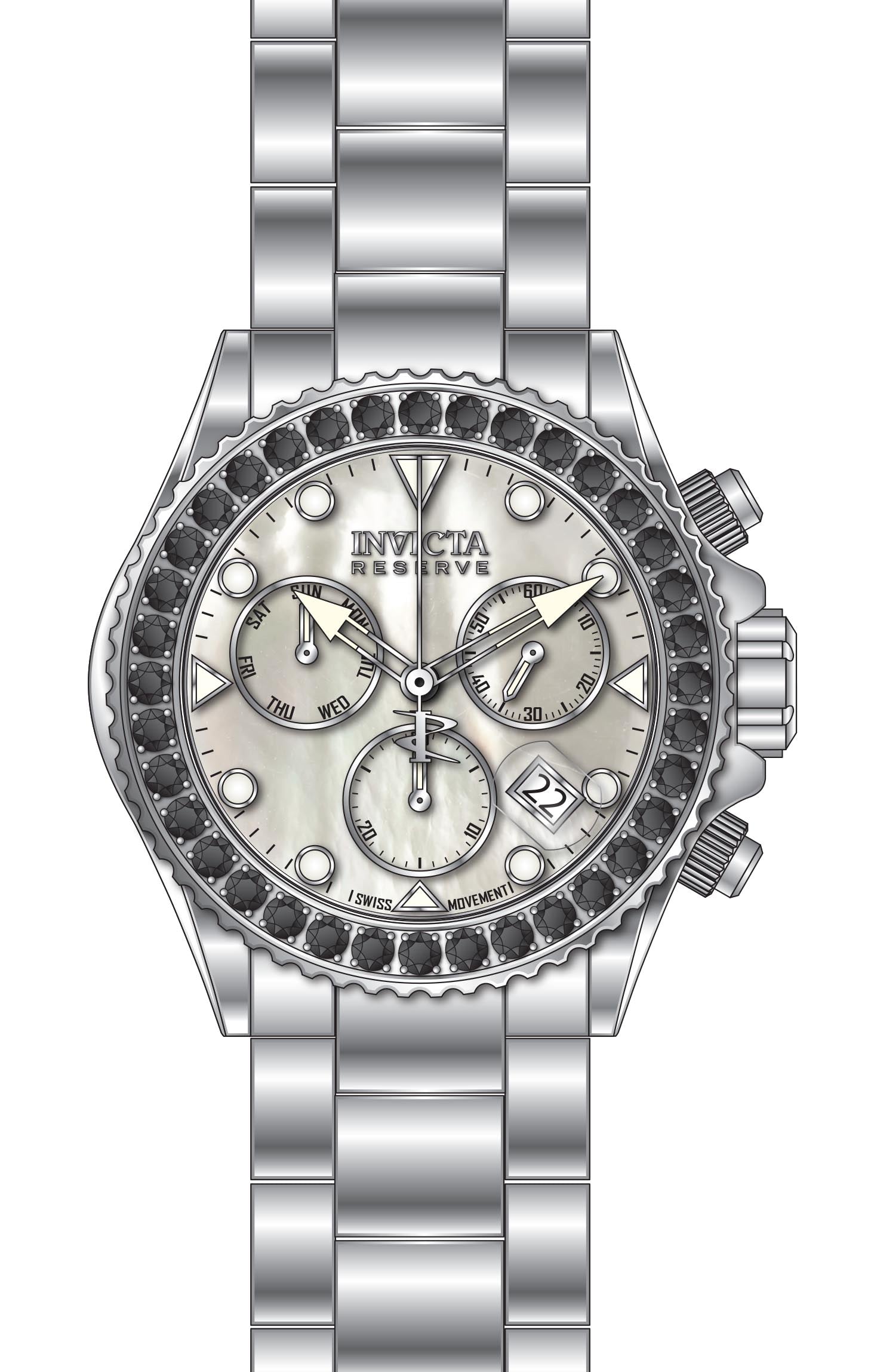 Band For Invicta Reserve Grand Diver Men 51627