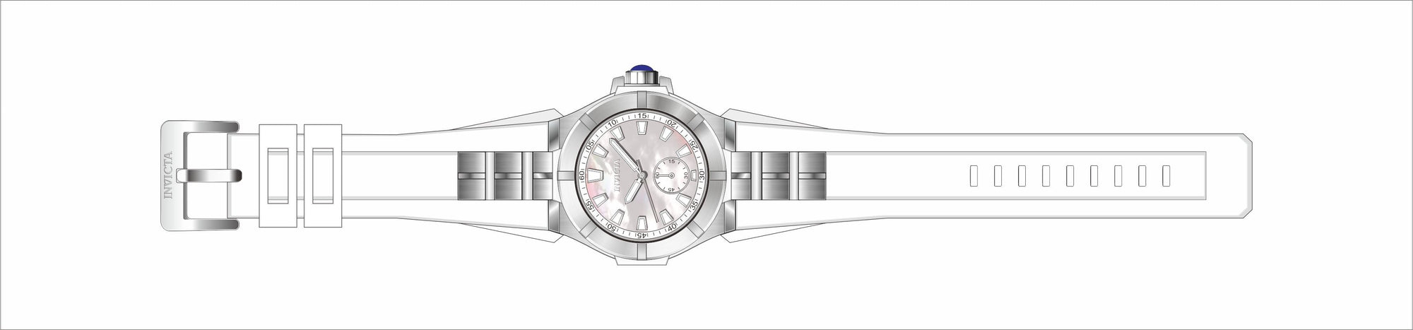 Band for Invicta Sea Hunter Lady 31455