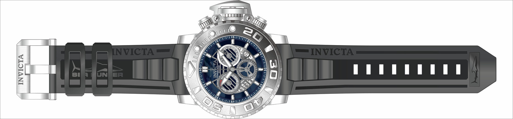 Band for Invicta Sea Hunter Men 32637