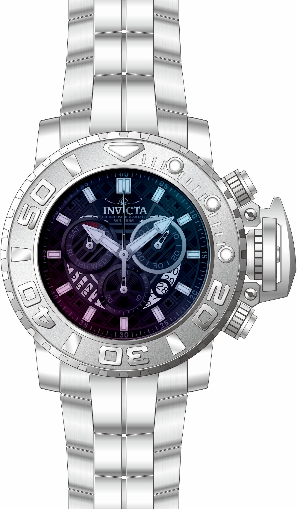 Band for Invicta Sea Hunter Men 32641