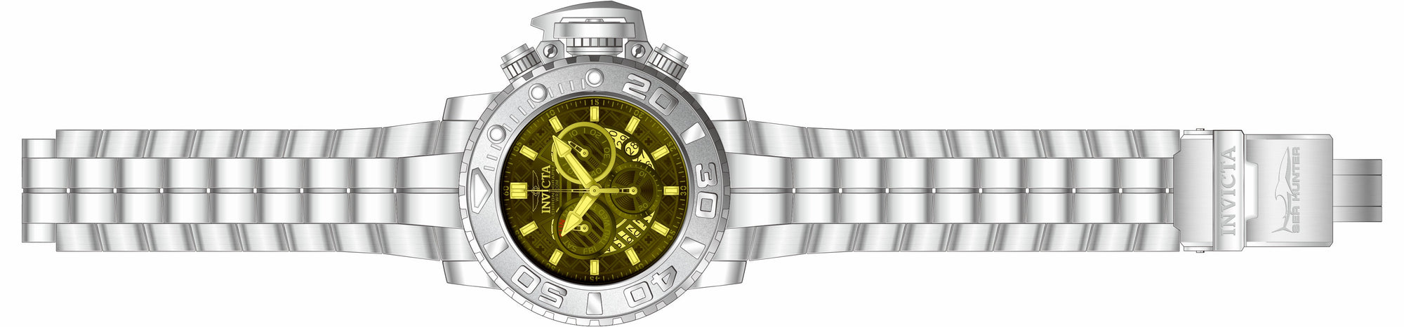 Band for Invicta Sea Hunter Men 32643