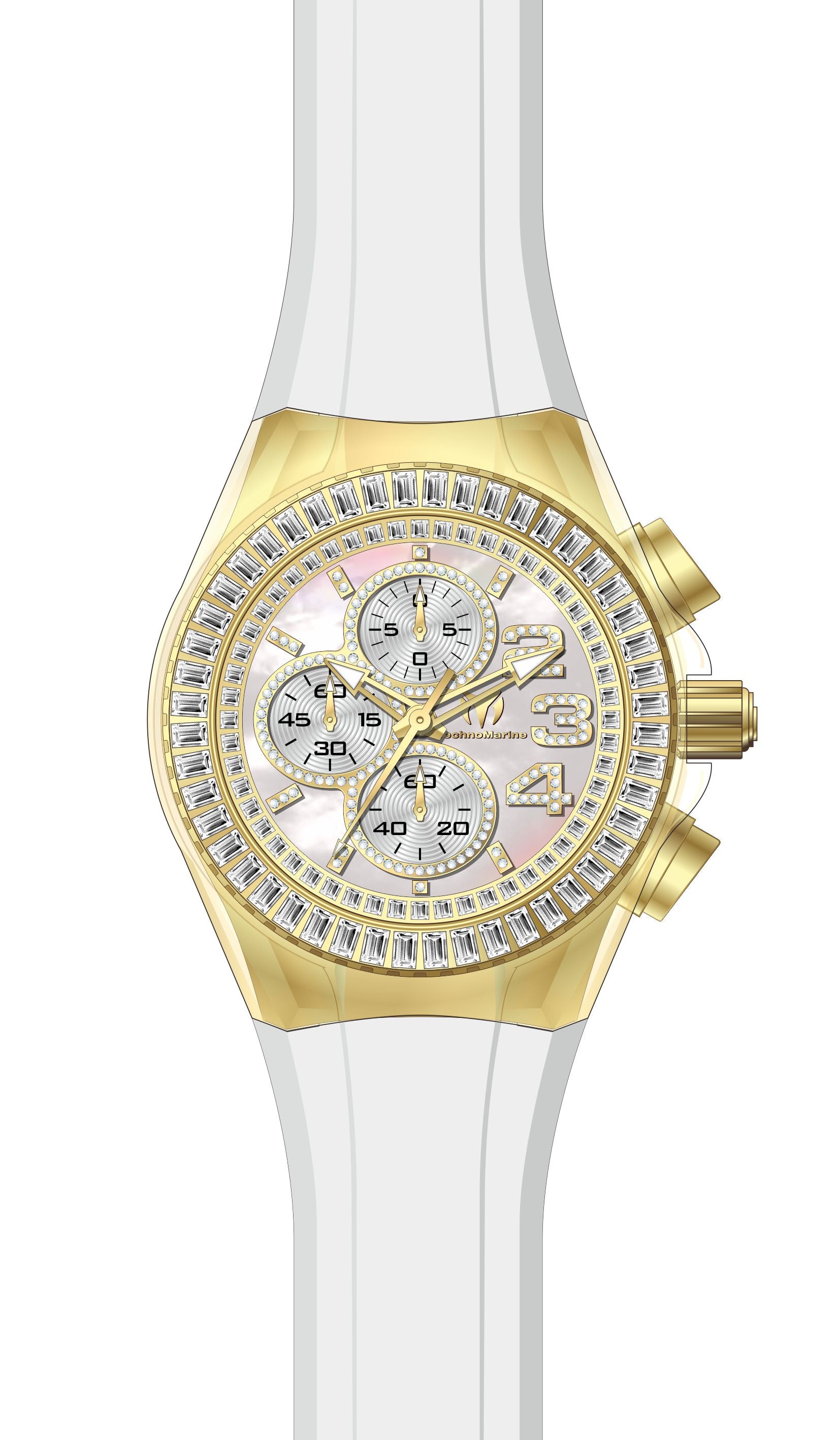 Band for Technomarine Cruise Glitz TM-121029