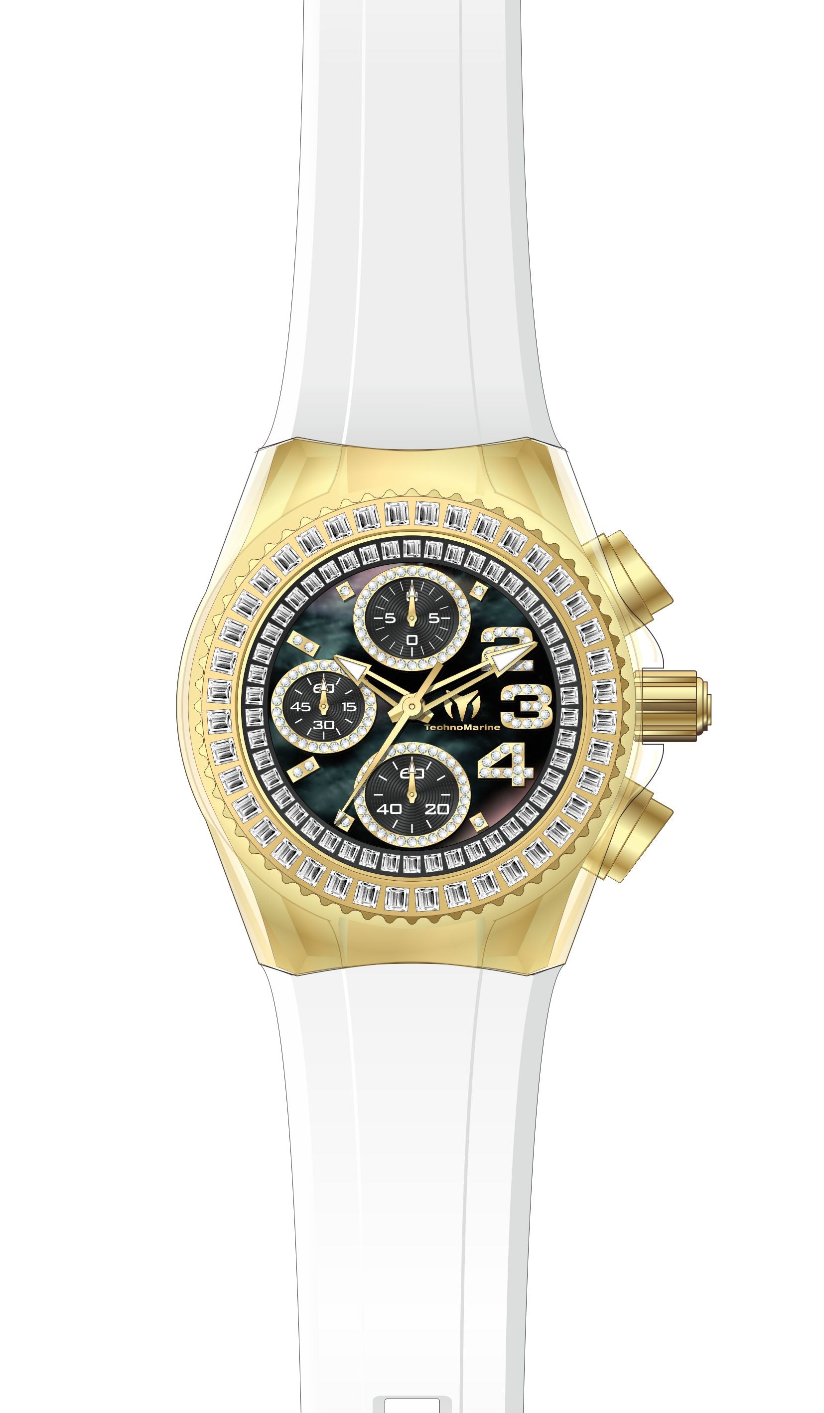 Band for Technomarine Cruise Glitz TM-121059
