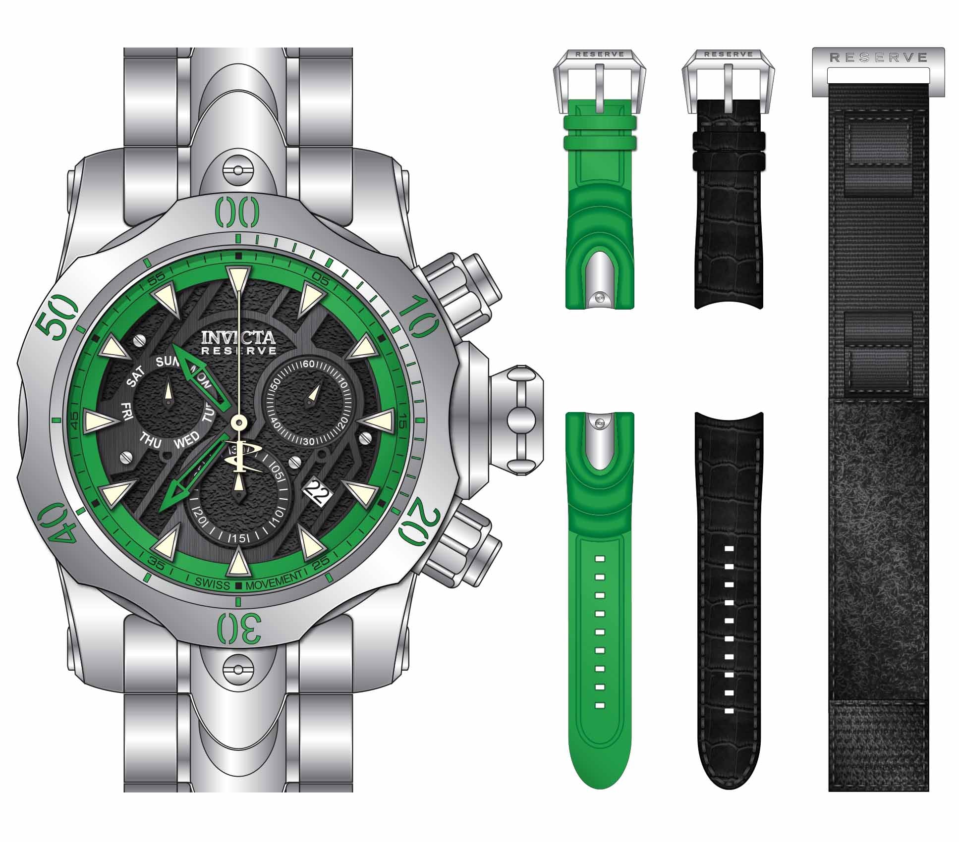 Parts for Invicta Reserve Venom Men Platinum Label 32947