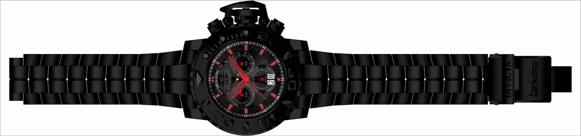 Band for Invicta Sea Hunter Men Black Label 27181