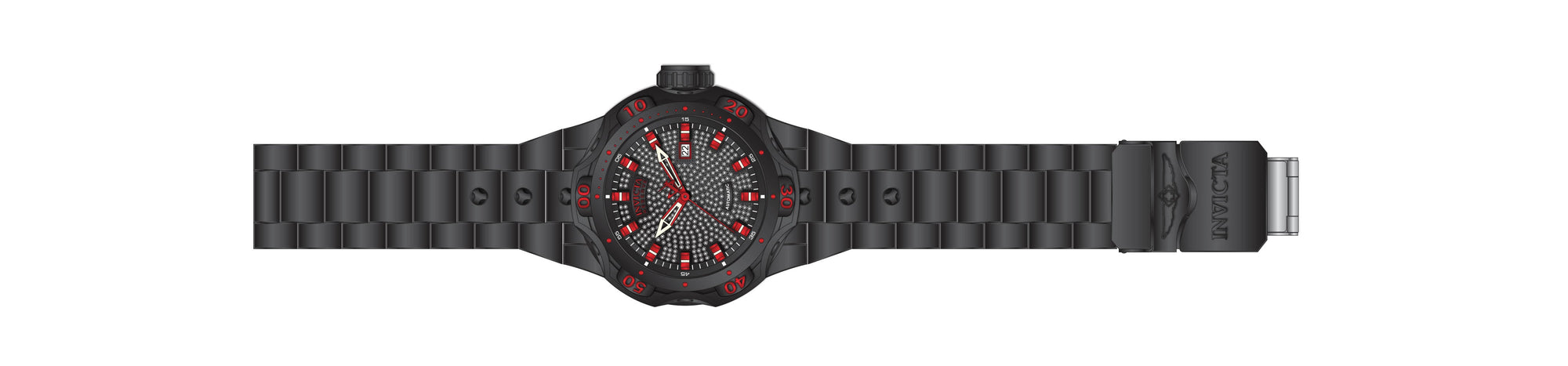 Band for Invicta Reserve Venom Men Black Label 34414