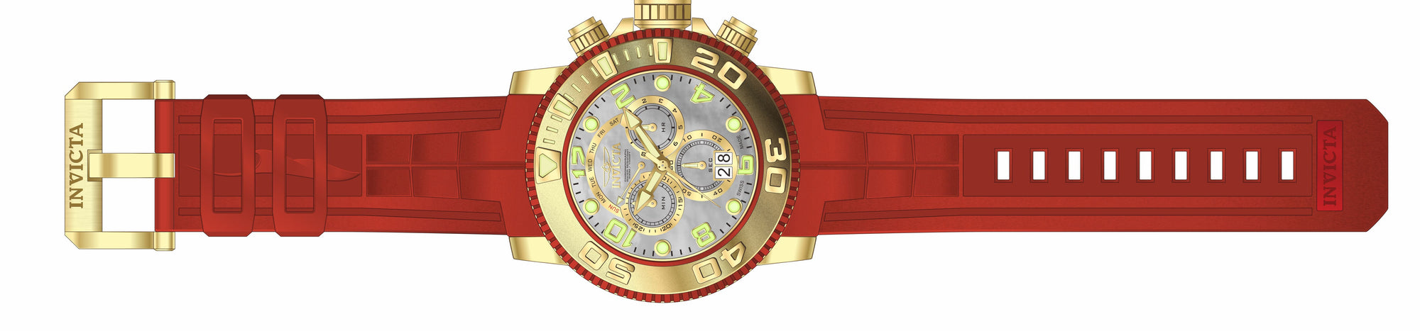 Band for Invicta Sea Hunter Men 34782