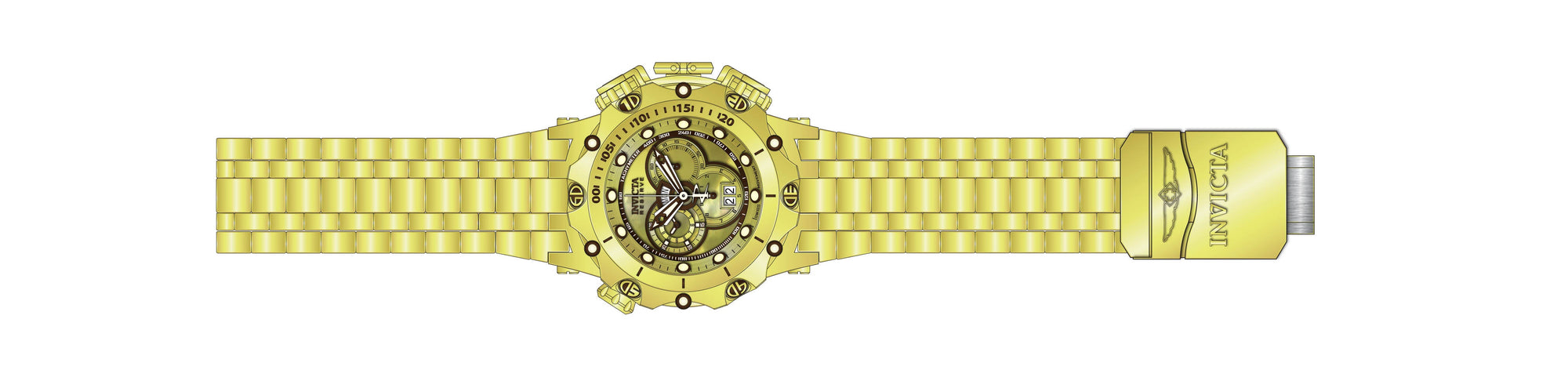 Band for Invicta Reserve Venom Men Gold Label 35993