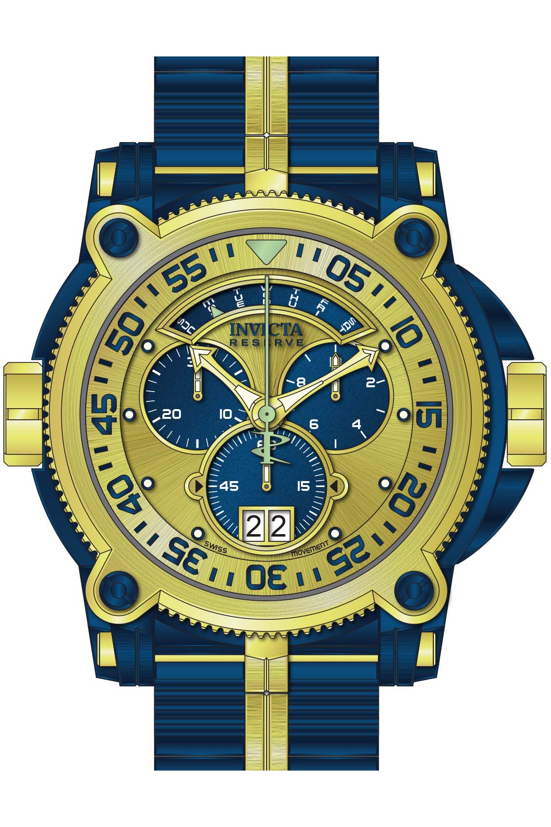 Band for Invicta Sea Hunter Warrior Men 37000