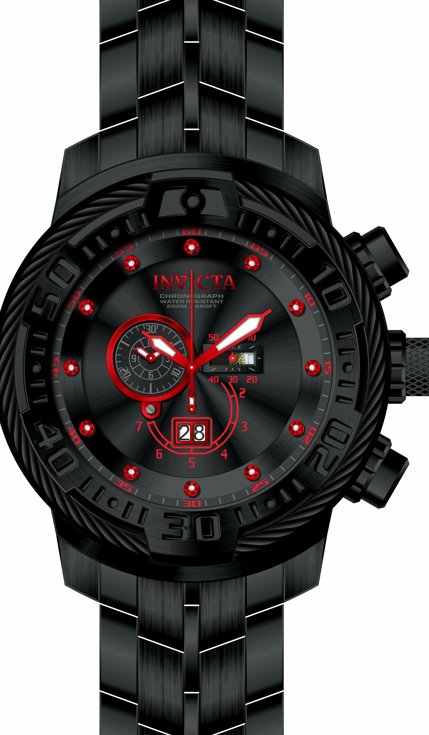 Band for Invicta Bolt Men Black Label 39284