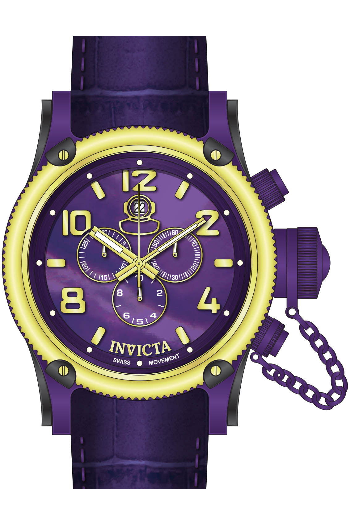 Parts for Invicta Russian Diver Men Purple Label 39068