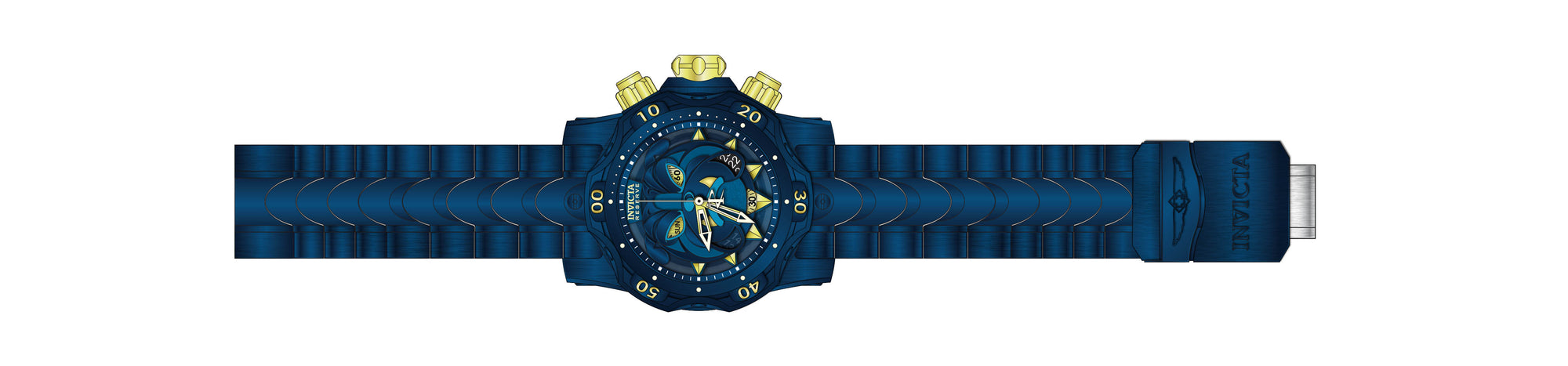 Band for Invicta Reserve Venom Men Blue Label 38719