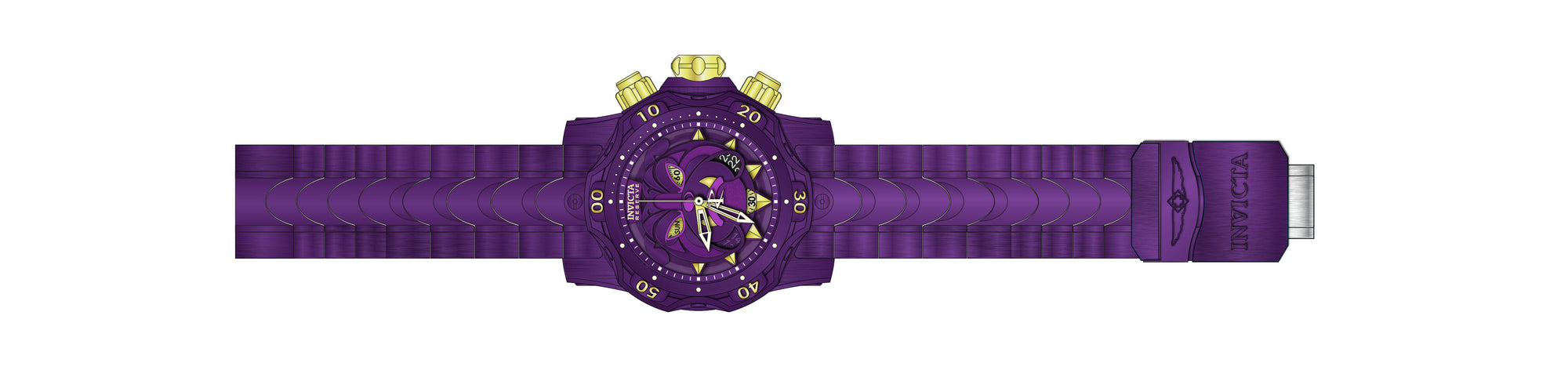 Band for Invicta Reserve Venom Men Purple Label 38720