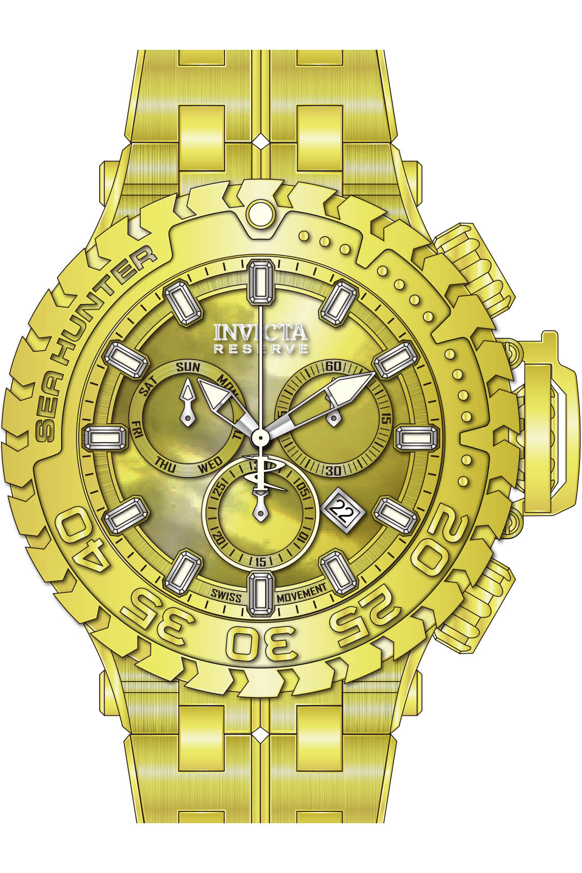 Band for Invicta Sea Hunter Men 39569