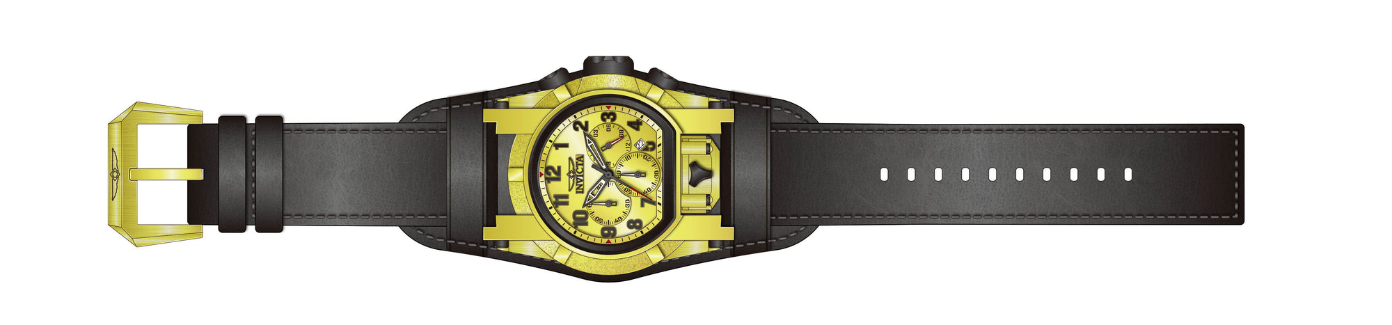 Band for Invicta Bolt Bolt Zeus Magnum Men 40112