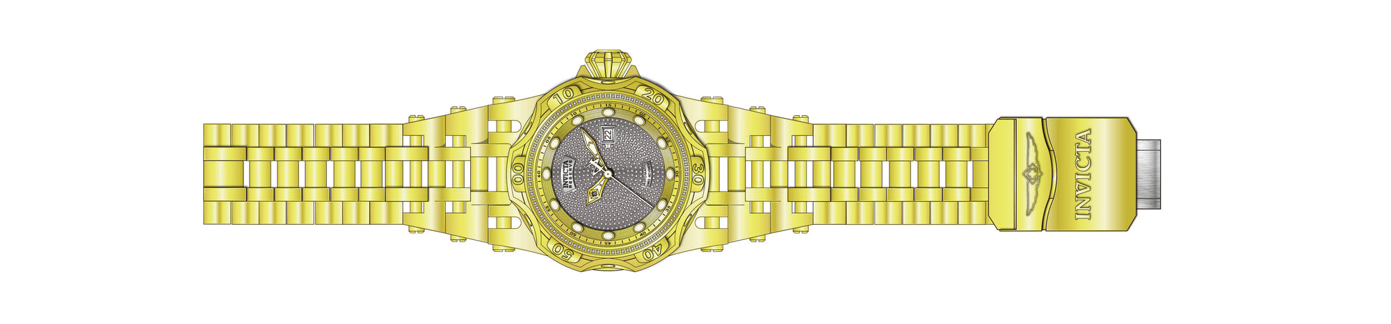 Band for Invicta Reserve Chaos Men 39686