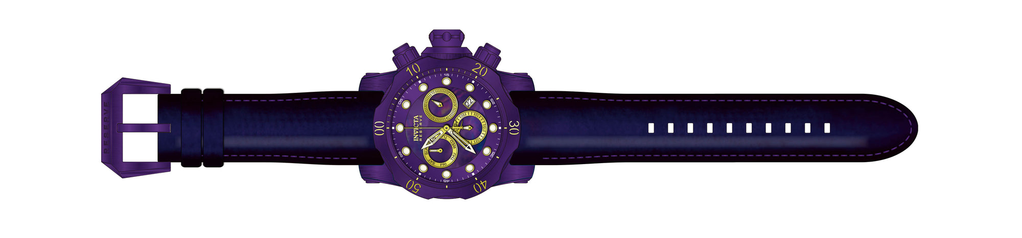 Band for Invicta Reserve Venom Men Purple Label 40548