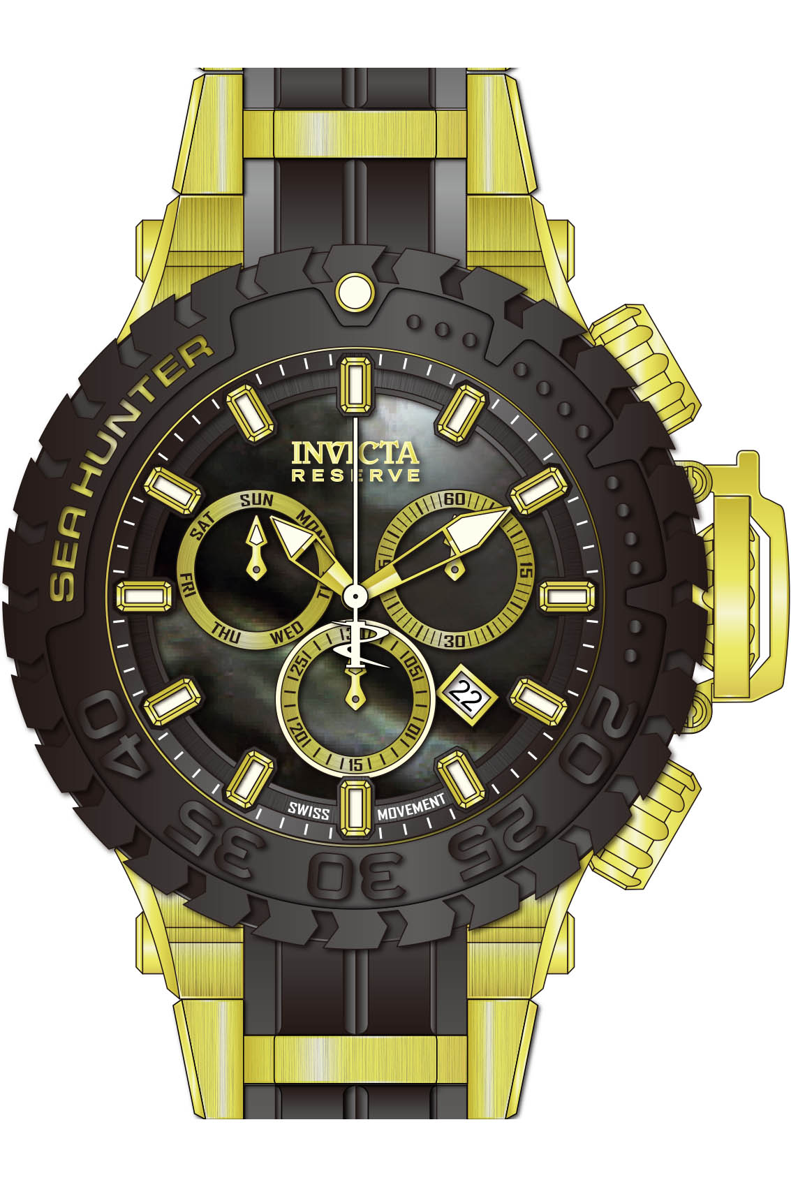 Band for Invicta Sea Hunter Men 41007