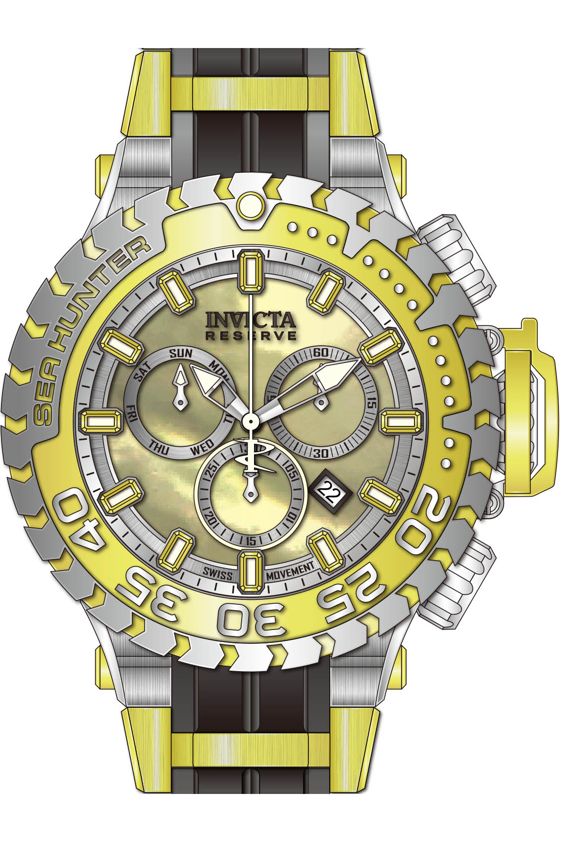 Band for Invicta Sea Hunter Men 41013