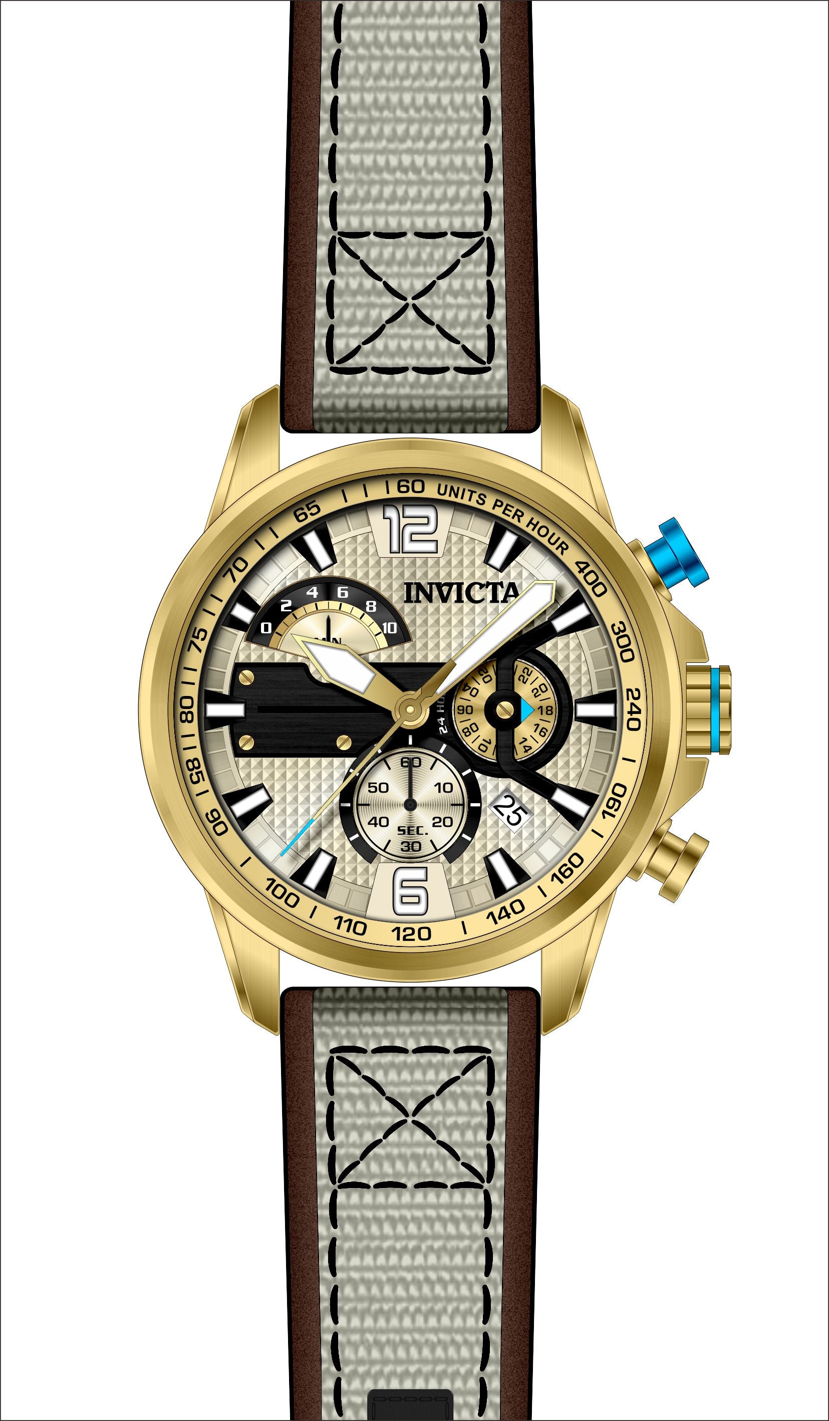 Band for Invicta Aviator Men 41688