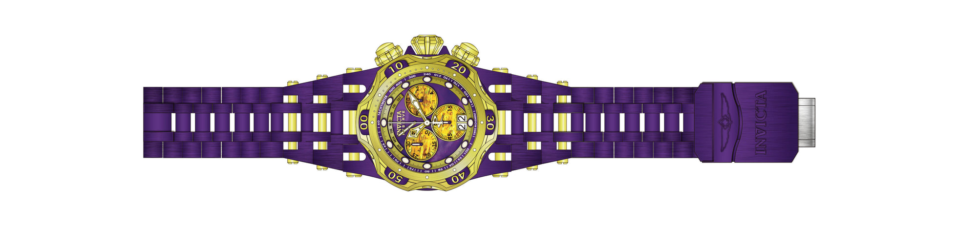 Band for Invicta Reserve Chaos Men Purple Label 41400
