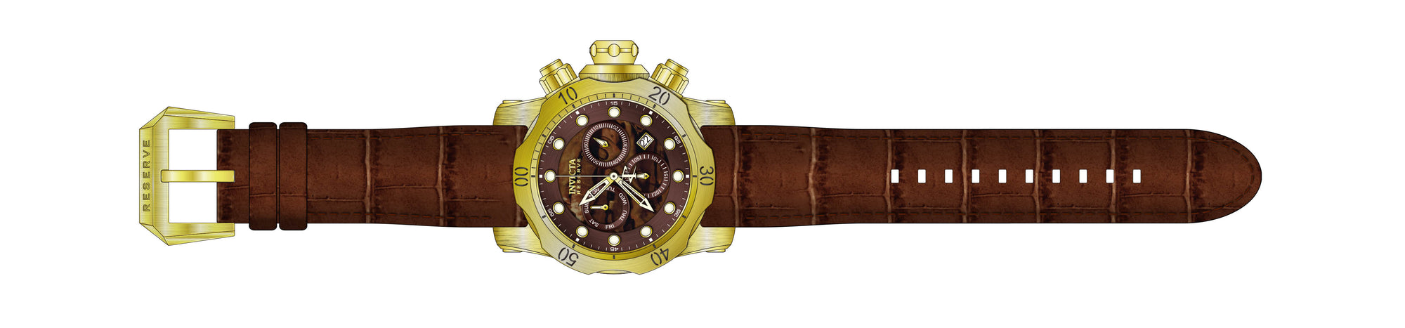 Band for Invicta Reserve Venom Men Gold Label 40264