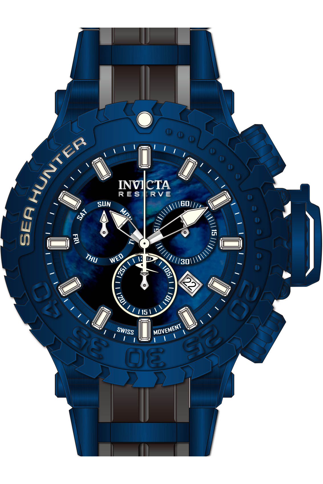 Band for Invicta Sea Hunter Men 41008