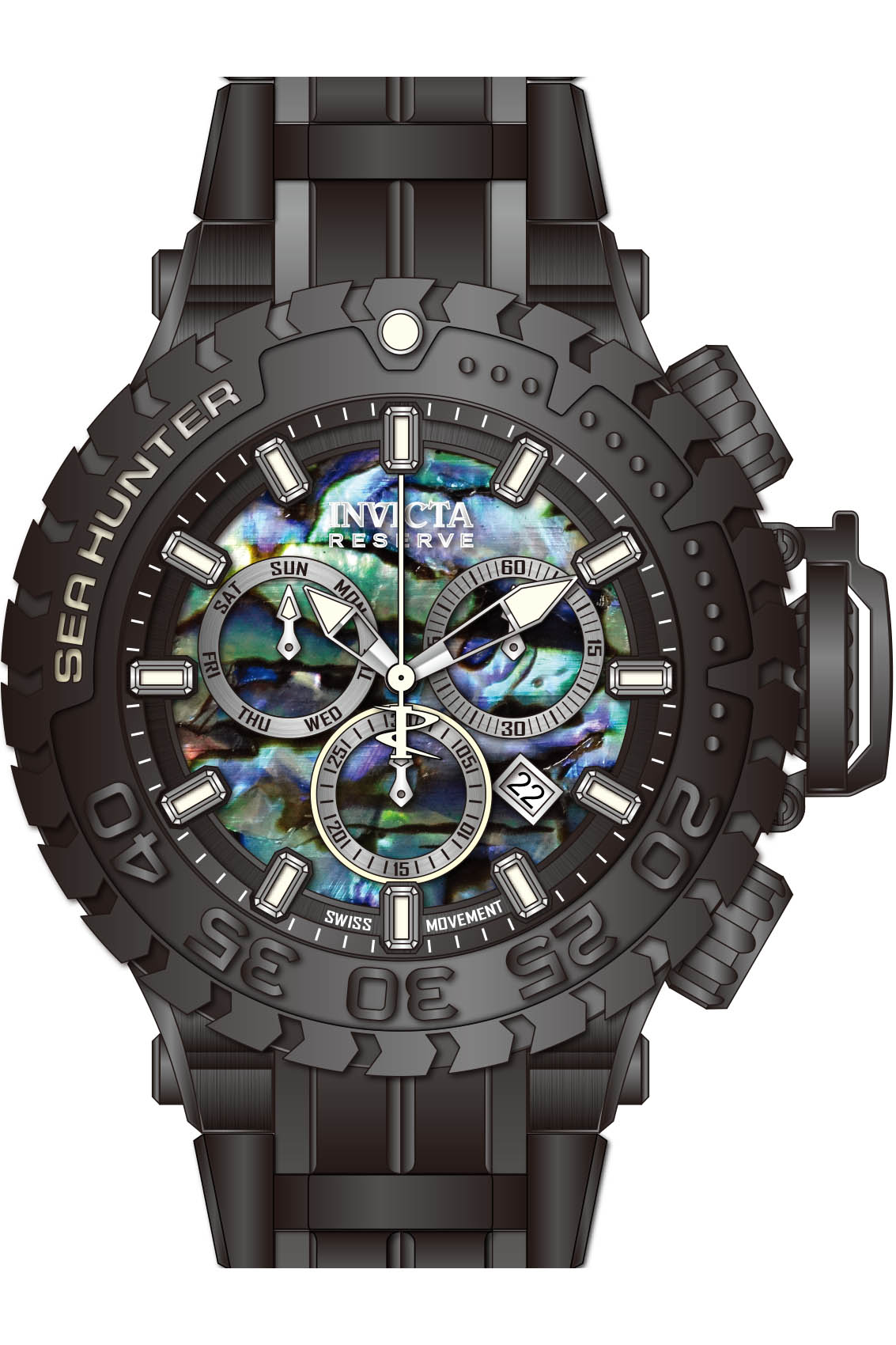 Band for Invicta Sea Hunter Men 41014