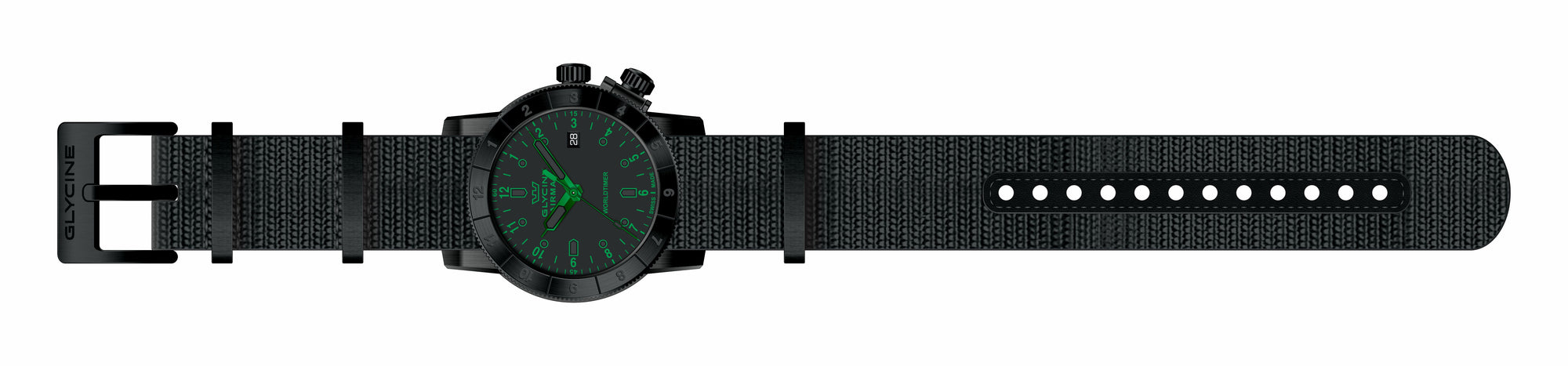 Band for Glycine Airman 42 Dual Time Quartz GL1040