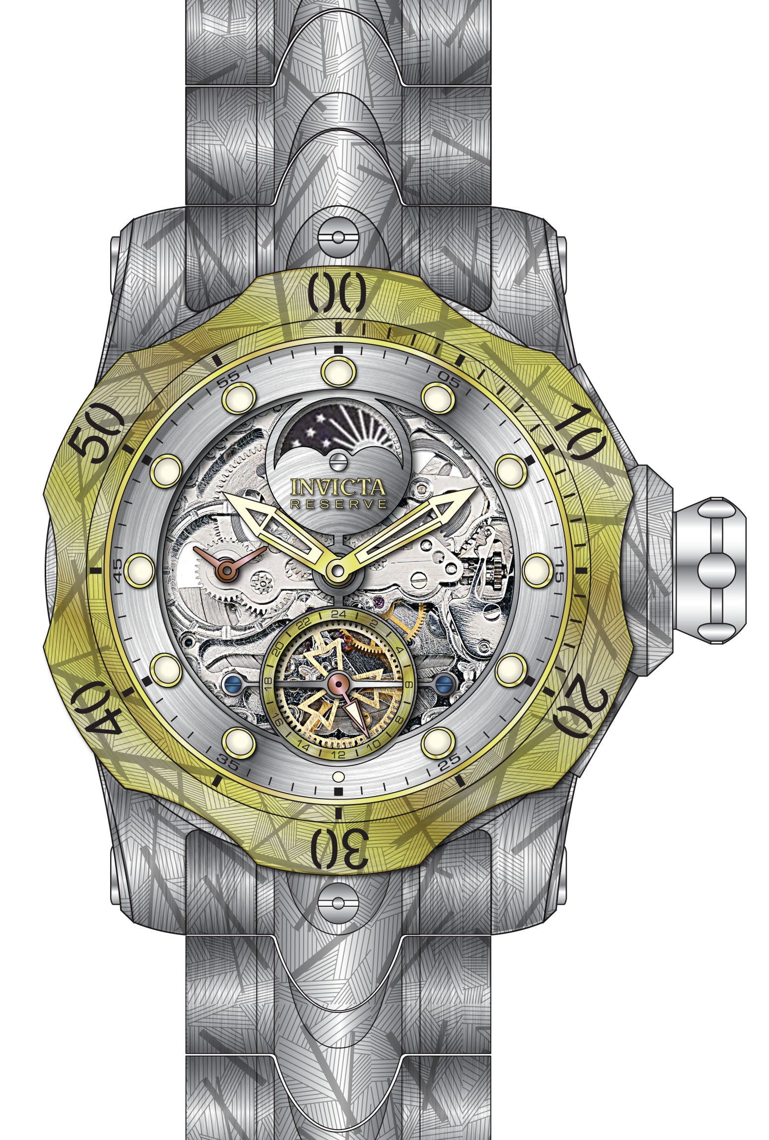 Band For Invicta Reserve Venom Men 44434