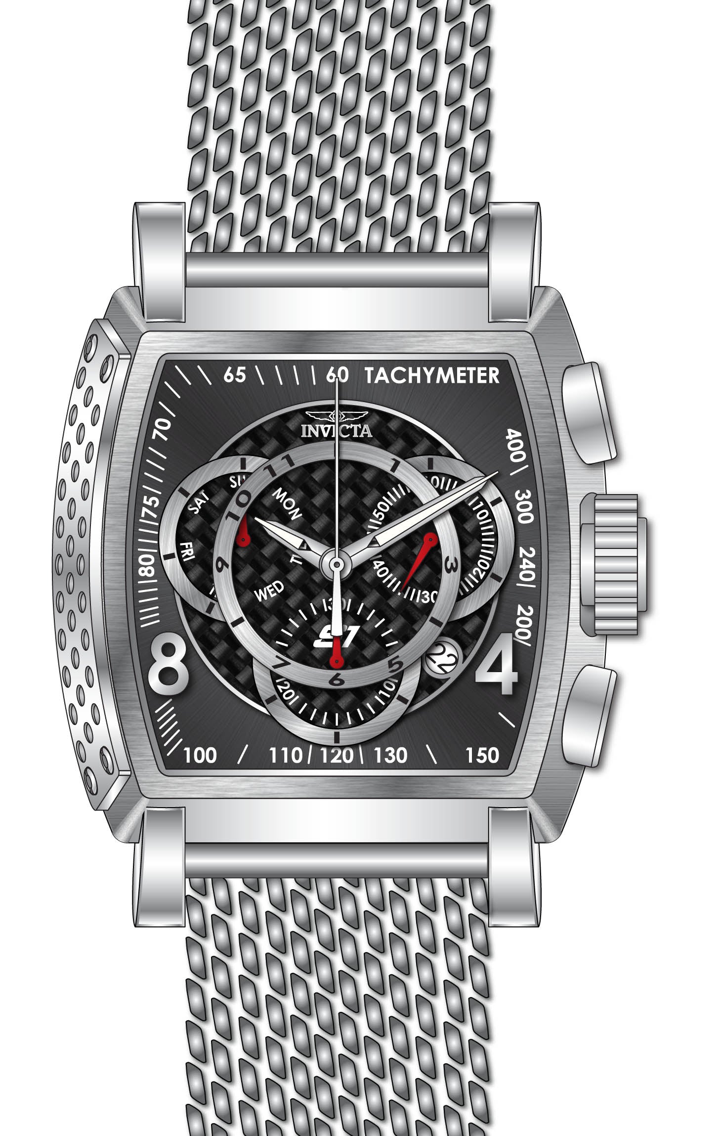 Band For Invicta S1 Rally  Men 46007