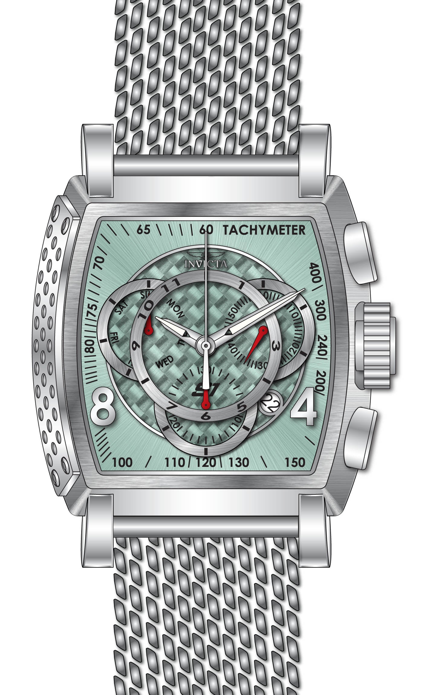 Band For Invicta S1 Rally  Men 46009
