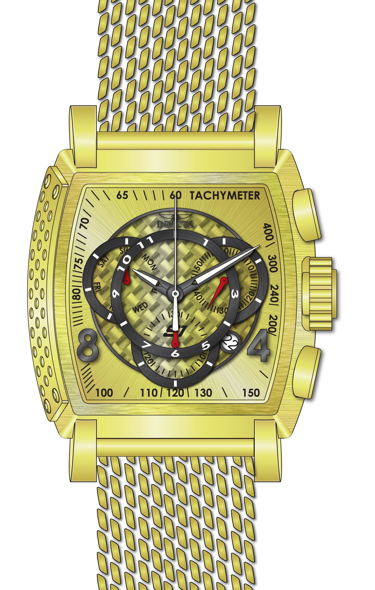 Band For Invicta S1 Rally  Men 46014