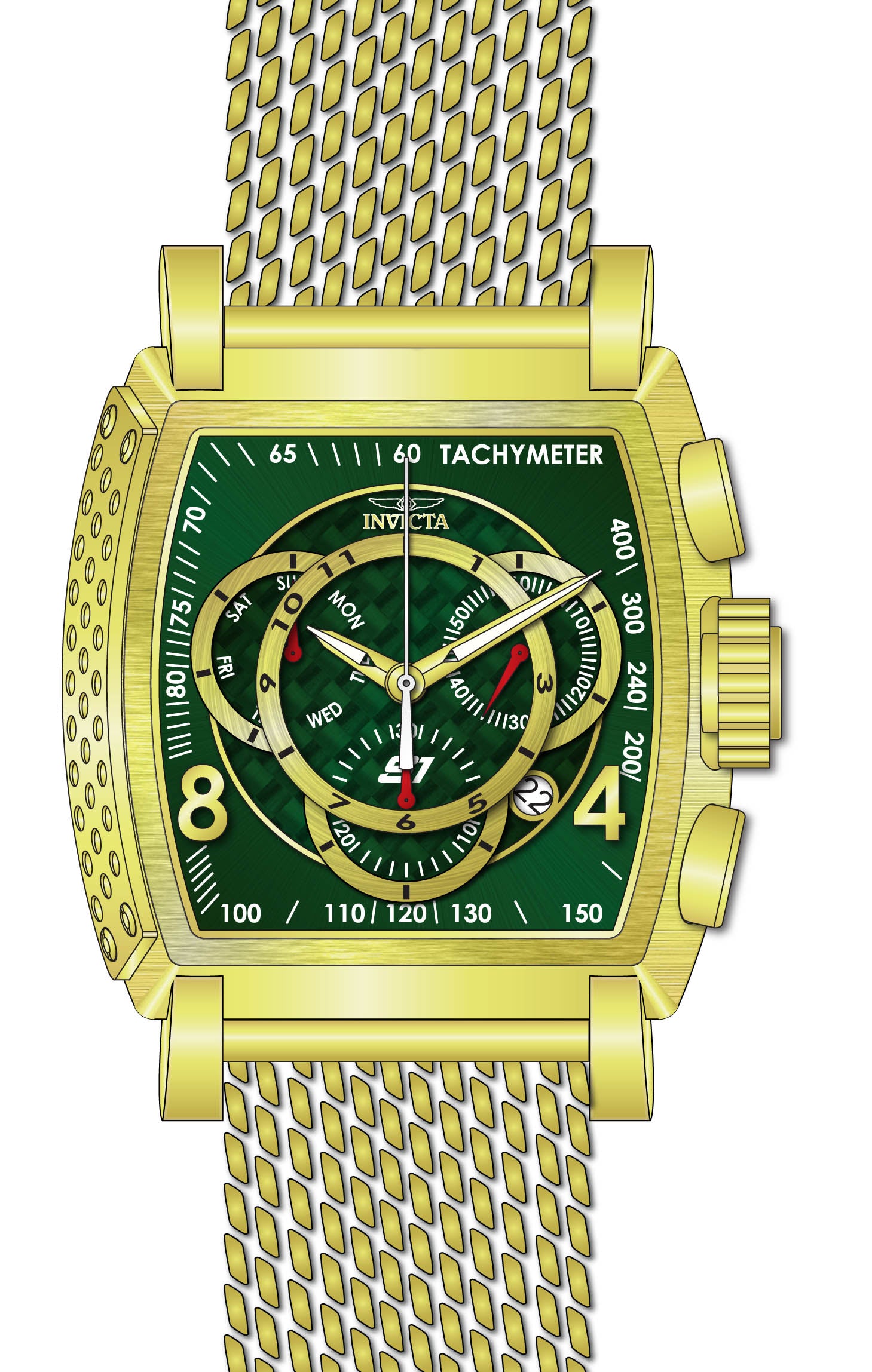 Band For Invicta S1 Rally  Men 46015