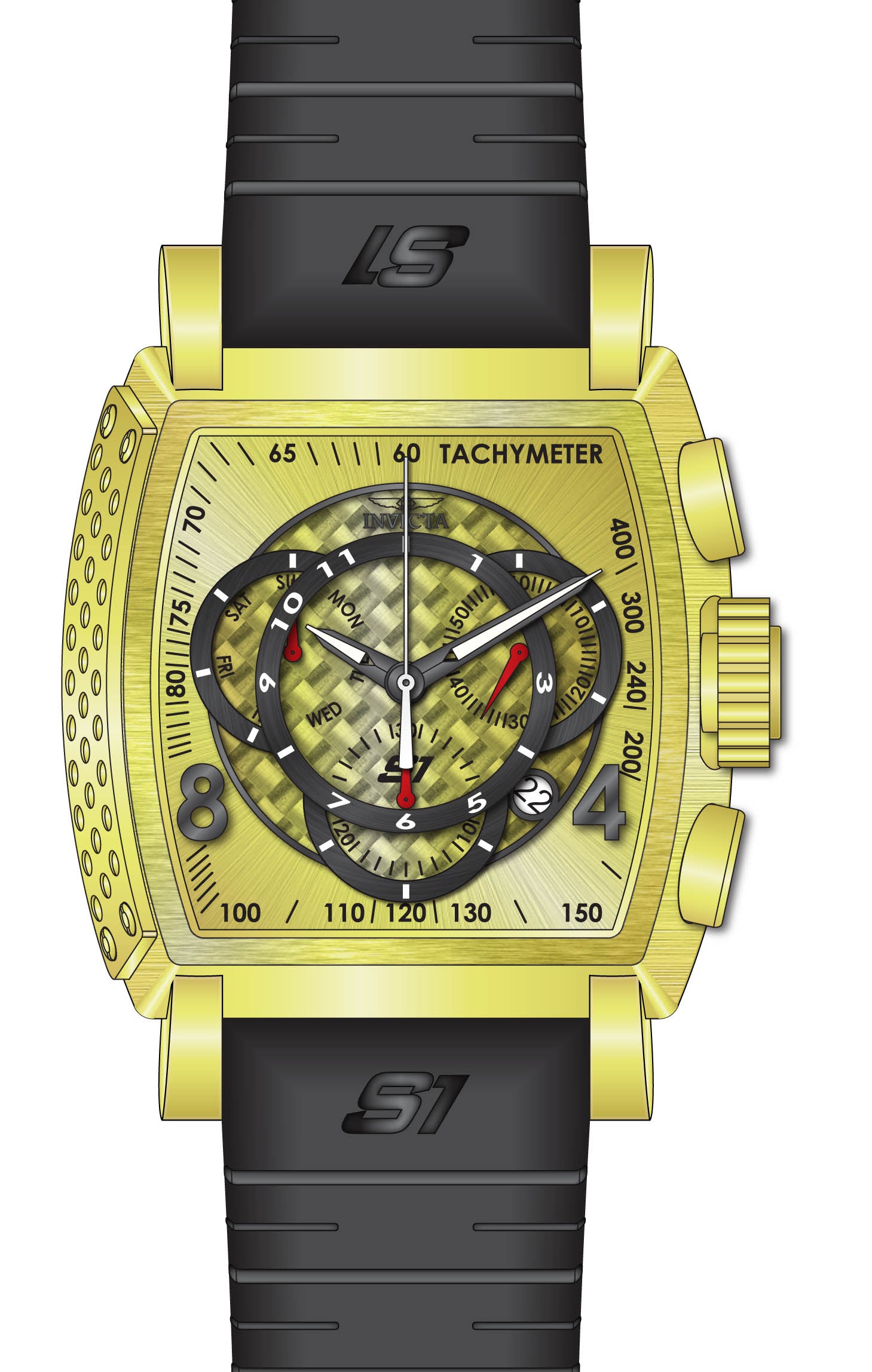 Band For Invicta S1 Rally  Men 46025