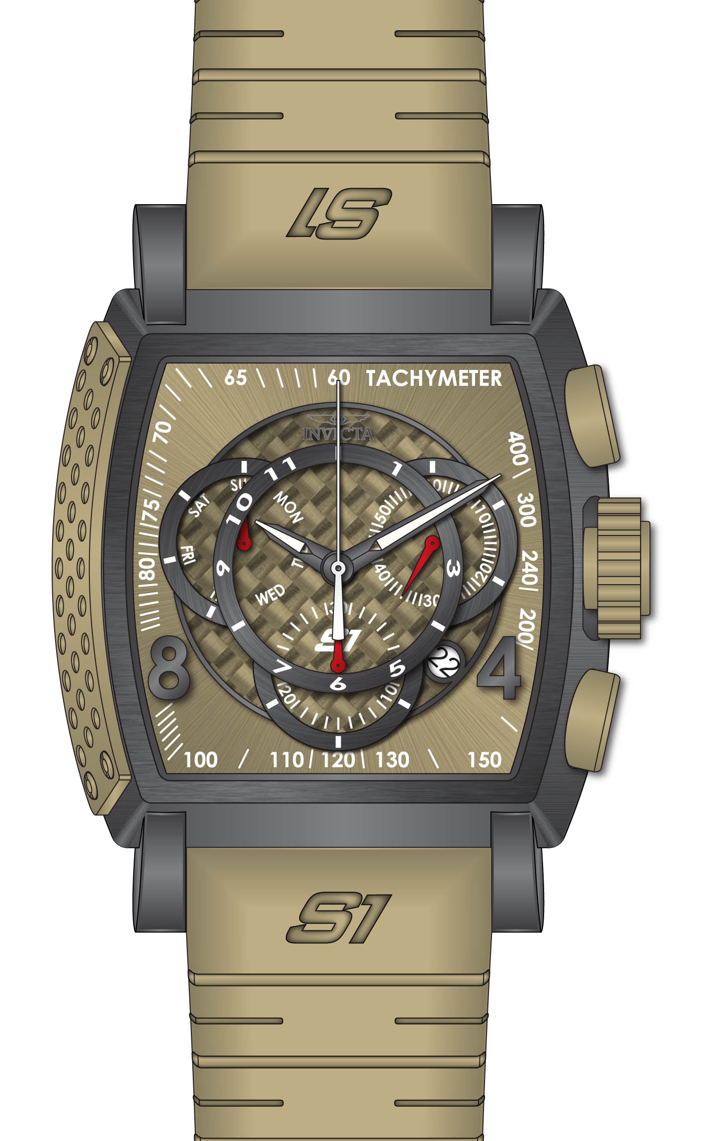 Band For Invicta S1 Rally  Men 46027
