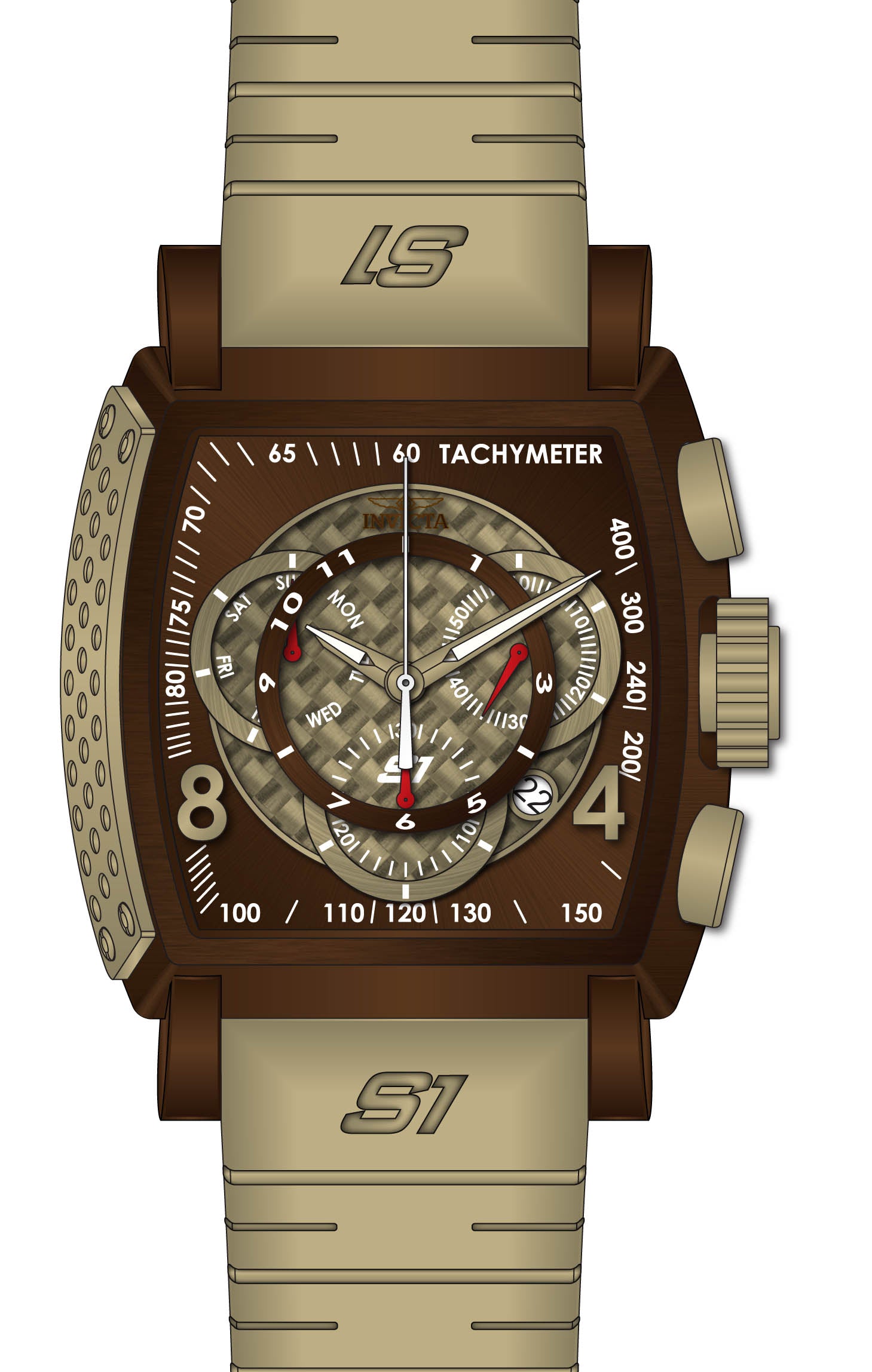 Band For Invicta S1 Rally  Men 46028